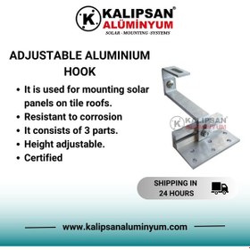 Resim Alüminyum Ayarlanabilir Kiremit Kancası- 5 Adet 