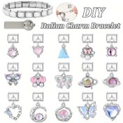 Resim 1 adet DIY İtalyan Şans Bileklik Kiti - 316L Paslanmaz Çelik, Yıldız, Ay, Kalp, Kelebek Kolyeler ile Çok Bileşenli Set - Kendi Benzersiz Takılarınızı Özelleştirmek İçin Mükemmel, Hediye İçin İdeal, Özelleştirilebilir Takı|Kışkırtıcı Tasarım|Dayanıklı Bileklik 
