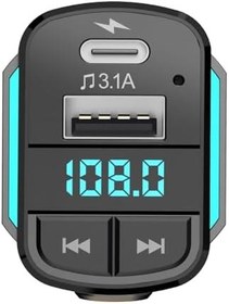 Resim Tkz Hytech HY-XCB50 USB 5V 3.1A LED Ekran USB Siyah 3 İn 1 Lightning Type C Micro Usb Hızlı Şarj Kablolu USB Müzik Dinleme ve Hafiza Kartı Müzik Dinleme Özellikli Bluetooth Fm Transmitter 