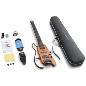 Resim Donner Hush-x Headless Traveller Elektro Gitar Seti Natural 