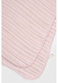 Resim Organik Pamuk Dört Katlı Müslin Omuz Örtüsü Bebek Pembe Pembe 