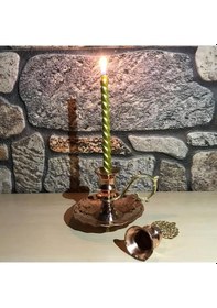 Resim Bakır Mumluk Ve Mum Söndürücü,m10231 
