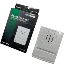 Resim Karokstore Kanarya Kapı Zili AK-902 – 3 Sesli, 12V Ac, 11X8X2 cm – Zil Trafosu ile Uyumlu, Kolay Montaj 