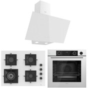 Resim Ferre Fryart&steamart Sc Serisi Wok'lu Beyaz 3'lü Ankastre Set ( Xe64cb-sc406-d078 ) 