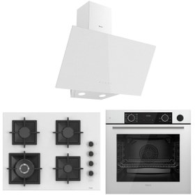 Resim Ferre Fryart&steamart Sc Serisi Wok'lu Beyaz 3'lü Ankastre Set ( Xe64cb-sc406-d078 ) 