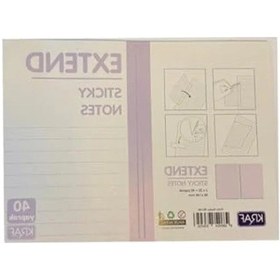 Resim Hafif Çizgili Mor Yapışkanlı Not Kağıdı, 2x20 Yaprak 