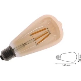 Resim Edison St64 Flamanlı 4w Led Rustik Dekoratif Ampul Vintage Aydınlatma 