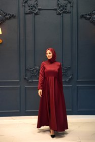 Resim MOOLİSA Esil Bordo Tesettür Abiye 