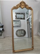 Resim Ayna Denizi Princess Gold Model Altın Renk Dekoratif Ayaklı Boy Aynası Altın 