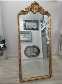 Resim Ayna Denizi Princess Gold Model Altın Renk Dekoratif Ayaklı Boy Aynası Altın 