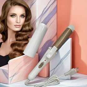 Resim 1parça Profesyonel Elektrikli Saç Curler ve Düzleştirici, PBT Malzeme, 35W Güç, 100cm Kablo, Çift Fonksiyonlu, AC100-240V, Avrupa Standardı Fiş, Salon Kalitesinde Dalgalar ve Dalgalı Saçlar için Tasarlandı 