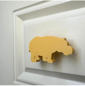 Resim Pomerol Sarı Hipopotam Dolap Kulpu - Çocuk Odası, Mutfak Ve Banyo İçin Modern, Şık Ve Dayanıklı Mobilya Kulp 