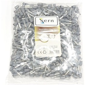 Resim 2,5 Mm Tek Girişli İzoleli Kablo Yüksüğü - Fransız Norm Gri 1 Paket 500 Adet 