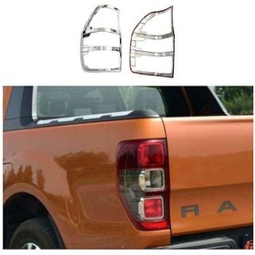 Resim Ford Ranger Uyumlu 2016 Sonrası Arka Stop Kaplama Abs Plastik Krom 