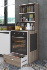 Resim Kenzlife Ankastre Fırın Dolabı Gönül Crd 165*60*56 Mutfak Çekmeceli 