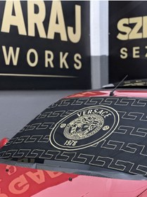 Resim SZR GARAJ VRSACE SİYAH GOLD BÜYÜK OTO HAVLU 