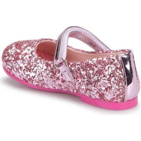 Resim Frozen Elsa Kız Çocuk Pullu Pembe Babet Pembe 