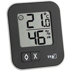 Resim TFA 30.5026.01 Moxx Mini Dijital Termometre Higrometre Siyah 