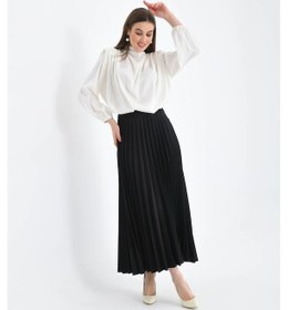 Resim Ftz Women Kadın Plise Etek Siyah-siyah Siyah 