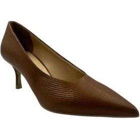 Resim Kemal Tanca 175 9841 152 Kadın Hakiki Deri Topuklu Ayakkabı Stiletto Taba 