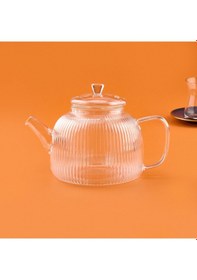 Resim Tohanaa Cam Süzgeçli Demlik - Şeffaf - 900 Ml Renkli 