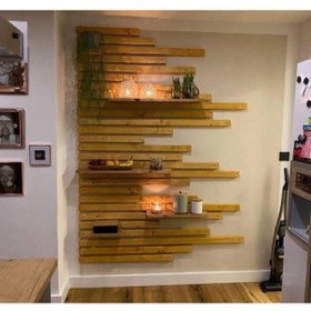 Resim Arzu Wood Ahşap Duvar Rafı & Kitaplığı 
