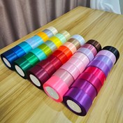Resim 3 Rulo 4cm/1.57" Uzunluk, 22.5m Lüks Saten Kurdele – Çiçek Hediye Kutusu Sarma, Doğum Günü Buketi Bağlama, El Yapımı Gül Yaprakları ve Çeşitli Dokuma Tasarımlar İçin – Dikiş & Giyim Tasarımına Uygun, Her Türlü Etkinlikte Kullanım 
