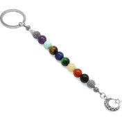 Resim Tesbihname Çakra Doğaltaş Çelik Kombinli Anahtarlık 