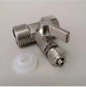 Resim Dashanshop 1 Set 1/2 İnç 1/4 İnç Çinko Alaşım Su Bağlantı Adaptörü Vana T Bağlantısı 