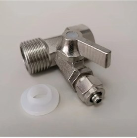 Resim Dashanshop 1 Set 1/2 İnç 1/4 İnç Çinko Alaşım Su Bağlantı Adaptörü Vana T Bağlantısı 