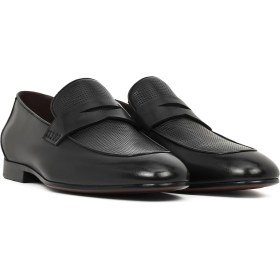 Resim Derimod Erkek Siyah Deri Klasik Loafer 26SFD695014 