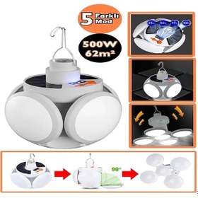 Resim 5 Led 3 Farklı Işık Mod Açılıp Kapanabilir Kanatlı Güneş Enerjili 