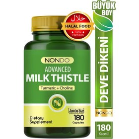 Resim Nondo Milk Thistle 180 Kapsül Jumbo Boy 