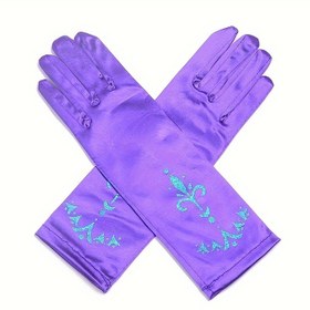 Resim 1 Çift Festive Parti Polyester Güzel Baskılı Kadın Eldiven, Dekoratif Lastik Eldivenler, Tüy Yok, El Yıkamalı - Baskılı Zanaat 