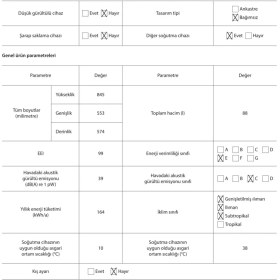 Resim Uğur Ued 3094 Dtk R65 E Enerji Sınıfı 88 lt Statik Derin Dondurucu 