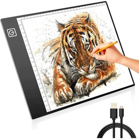 Resim valkyrie B132 Led Işıklı A4 Boy Çizim Kopyalama Eskiz Çizim Ultra İnce Animasyon Çizim Tableti 