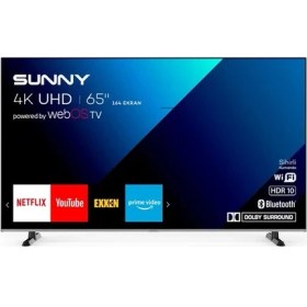 Resim Sunny SN65FMN240 65" 165 Ekran Uydu Alıcılı 4K Ultra HD webOS Smart LED TV 