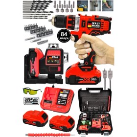 Resim Çift Akülü 12 Köşe 360° Otomatik Hizalamalı Lazer Metre - Kırmızı 