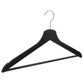 Resim Nyn Ahşap Barlı Elbise Askısı Siyah Renk 8 Adet Siyah 