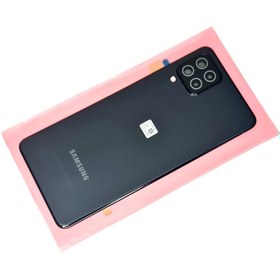 Resim tkgz Samsung Galaxy A22 (4G) Arka Pil Batarya Kapağı (FULL KAMERA LENSLİ) Siyah 