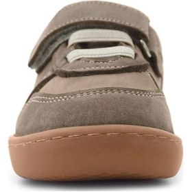 Resim Rakerplus Bob Hakiki Deri Kum Krem Barefoot Cırtlı Lastikli Bebek Sneaker Ayakkabı Kum 