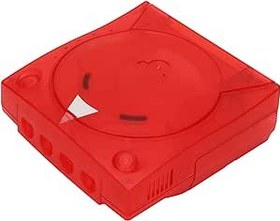 Resim KOSDFOGE Yarı Saydam Plastik Kalkan Muhafaza Kutusu, Kırmızı Retro Video Oyun Konsolu Koruyucu Kabuk, Sega Dreamcast DC Oyun Konsolu Ile Uyumlu 