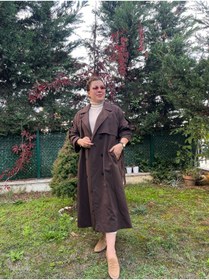 Resim MJORA Oversize Astarlı Büyük Beden Trençkot 