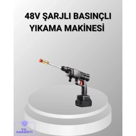 Resim Asiltech 48V Kablosuz Yıkama Makinesi - 2 Pil, Köpük Tankı ve Ayarlanabilir 