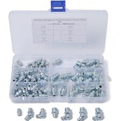 Resim A0828 80 Adet 45/90 Derece Açılı Ve Düz Hidrolik Gres Montaj Çeşitleri Kiti 