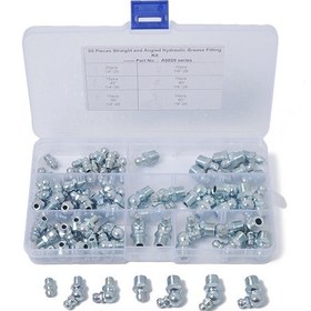 Resim A0828 80 Adet 45/90 Derece Açılı Ve Düz Hidrolik Gres Montaj Çeşitleri Kiti 