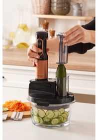 Resim Karaca Mastermaid Prosteel Uzun Blender Ayaklı 6 Bıçaklı 2500 W Cam Mutfak Robotu 