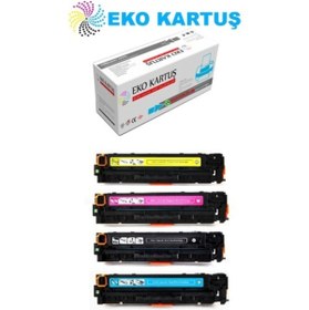 Resim EKO KARTUŞ Hp Color Laserjet Pro Mfp M180 (cf530a-cf531a-cf532a-cf533a) (205a) Set Muadil Toner 
