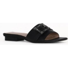 Resim Bueno Shoes Siyah Deri Kadın Az Topuklu Terlik 33WT9367 33WT9367 