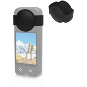 Resim Insta360 X3 Puluz Silikon Lens Gövde Lens Koruma Koruyucu Kapak Siyah 